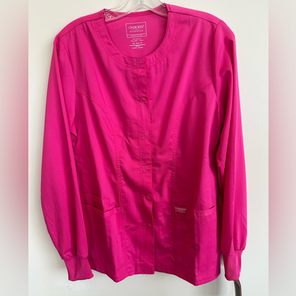 Cherokee Revolution Pink Scrub Jacket